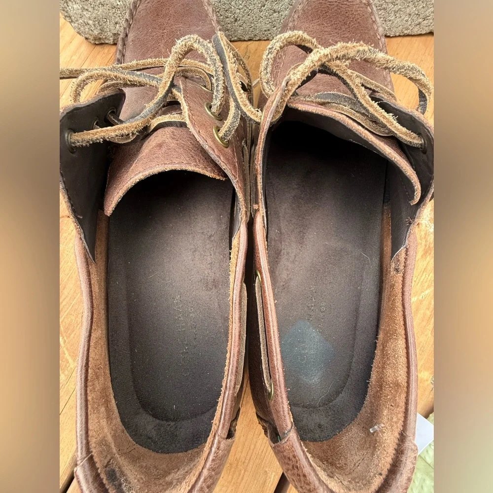 Cole Haan Men's Brown Leather Boat Shoes